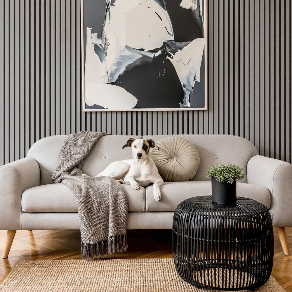 Pannello da parete fonoassorbente in legno (270 × 110 cm)