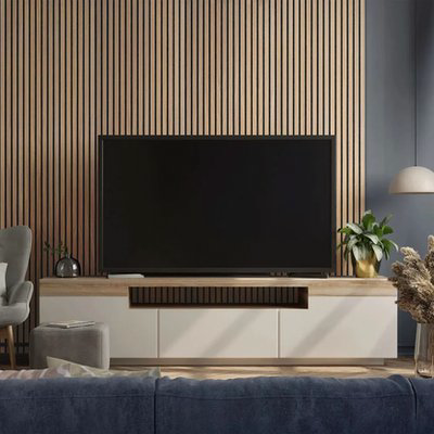 Pannello da parete fonoassorbente in legno (270 × 110 cm)